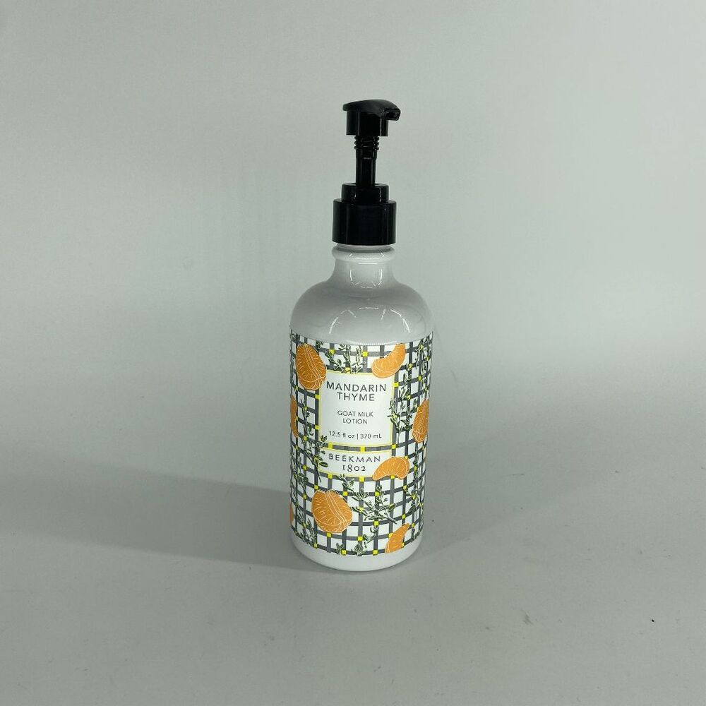New Beekman 1802 Mandarin Thyme Goat Milk Hand And Body Lotion 12.5 fl oz
